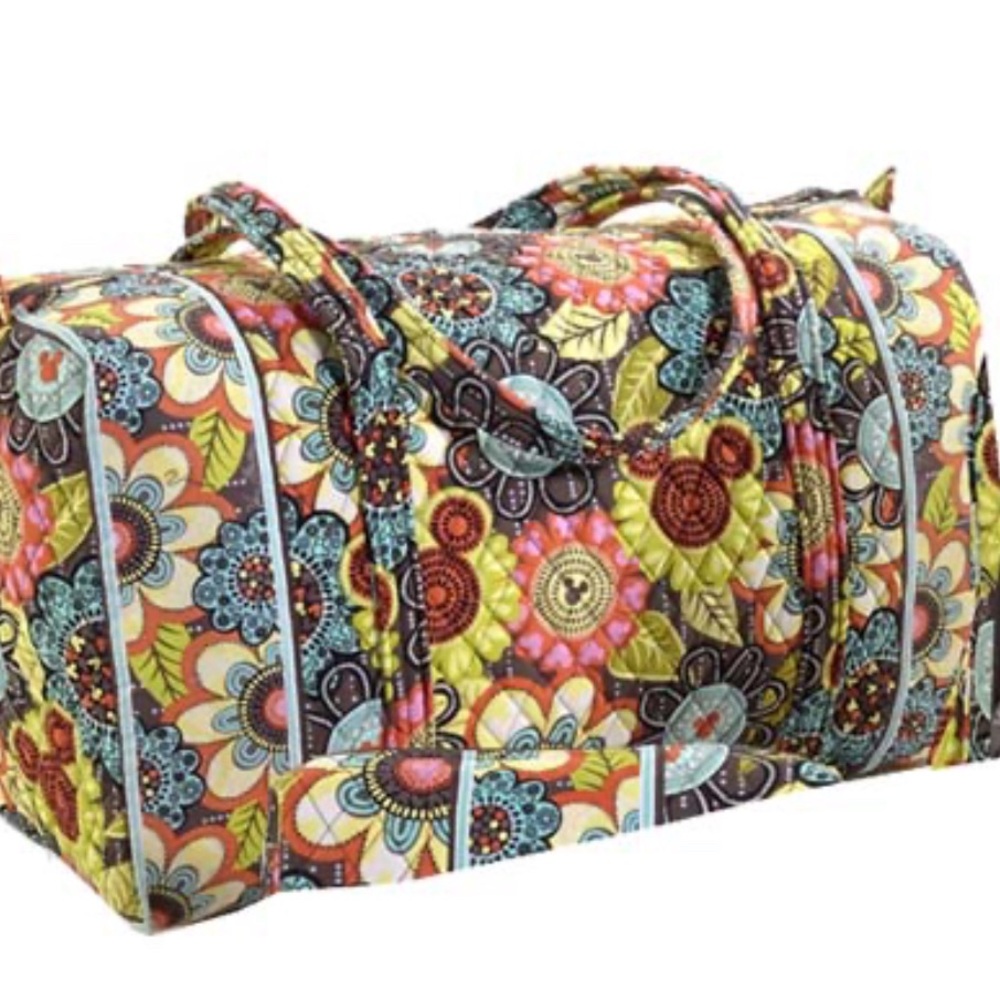NWT Vera Bradley Mickey’s Perfect Petal duffle, cosmetic bag and zip ID